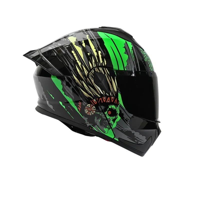 [V689] CASCO 2W ABATIBLE DAKOTA NEGRO CON LED XXL