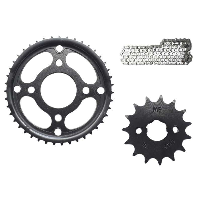 [T055] KIT DE SPROCKS Y CADENA GL 150 CARGO 150 (P-16T S-43T C-428X120L)