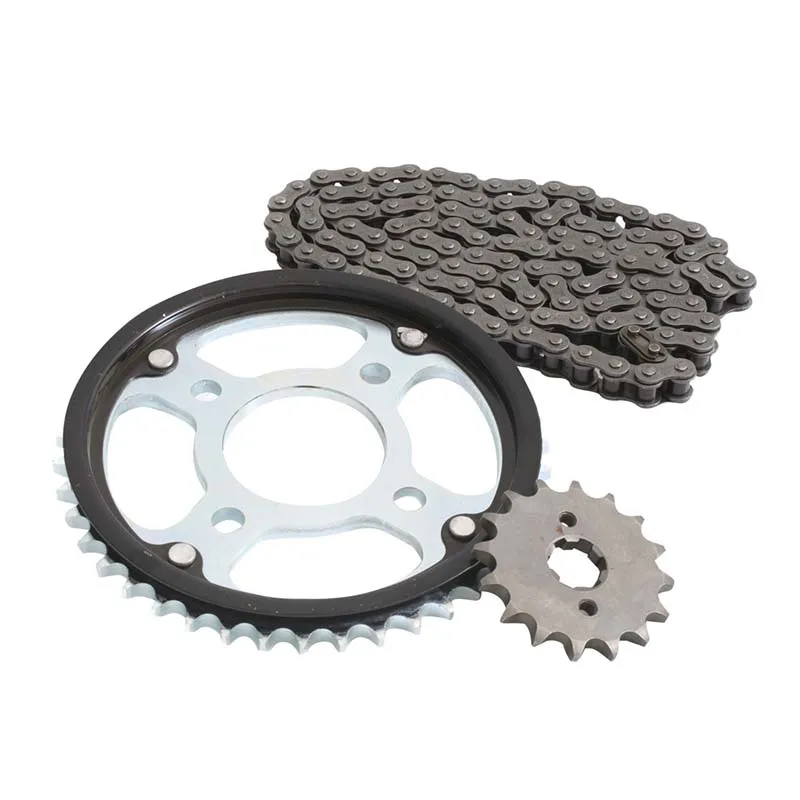 [T090] KIT DE SPROCKS Y CADENA GL 150 CARGO 150 (P-16T S-43T C-428X120L) (PREM)