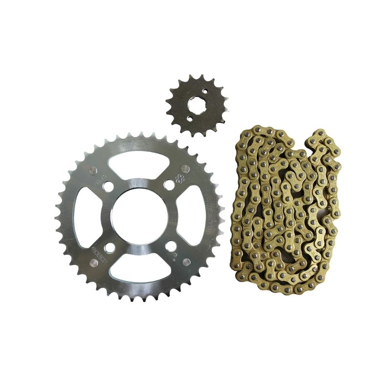[T279] KIT DE SPROCKS Y CADENA GL 150 CARGO 150 CADENA DORADA (P-16T S-43T C-428X120)
